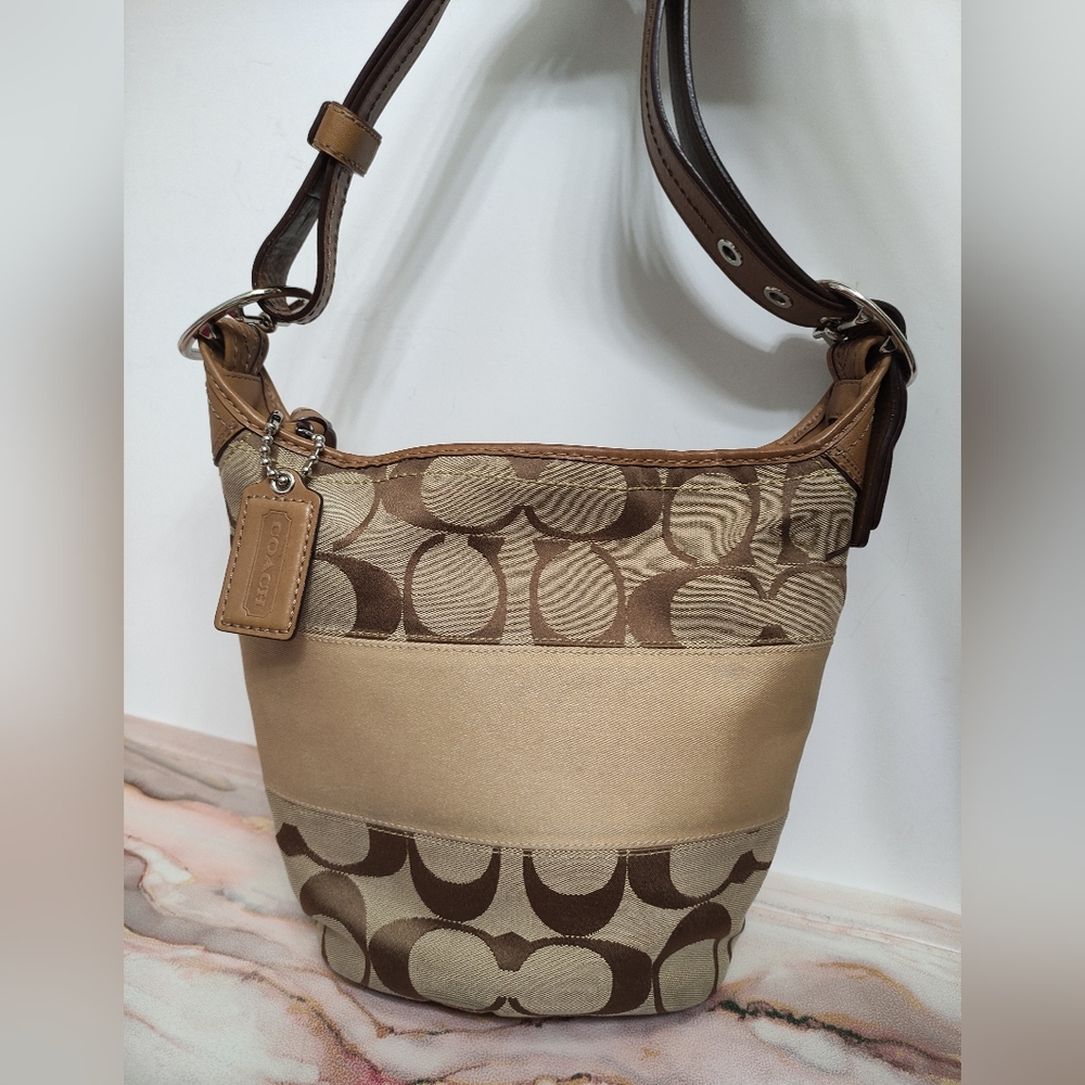 Vintage Y2K Coach F13362 Signature Rugby Duffle Bag